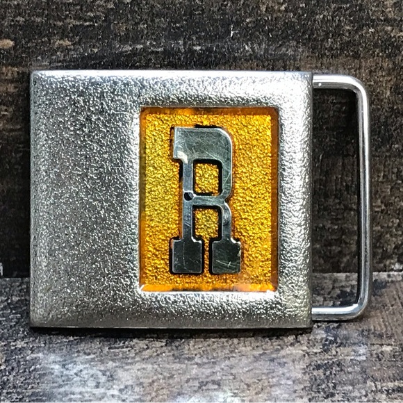 Vintage Lee Jeans “R” Letter Initial Belt Buckle *Smaller size* Lee NY USA 🇺🇸 - Picture 4 of 6